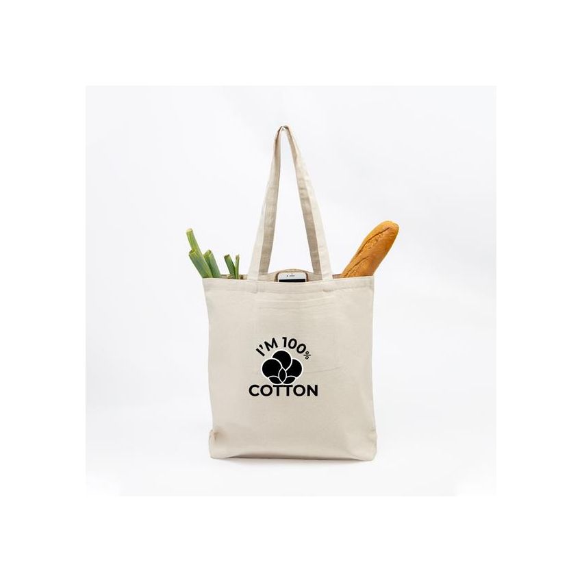Canvashop Saco de 100% algodón canvas, con bolsillo interior