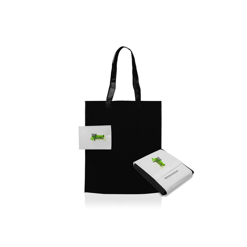 Foldbag Bolsa plegable en TNT 80g, con botón