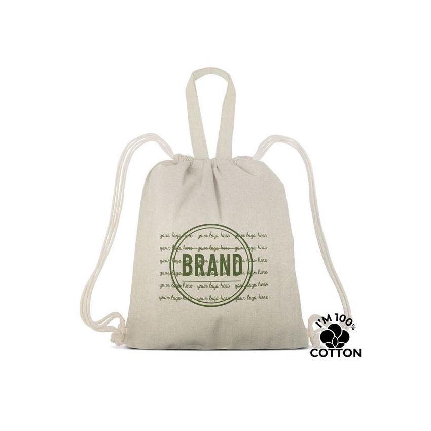 COTDUO Saco mochila con asas 100% algodón 140 gramos/m2