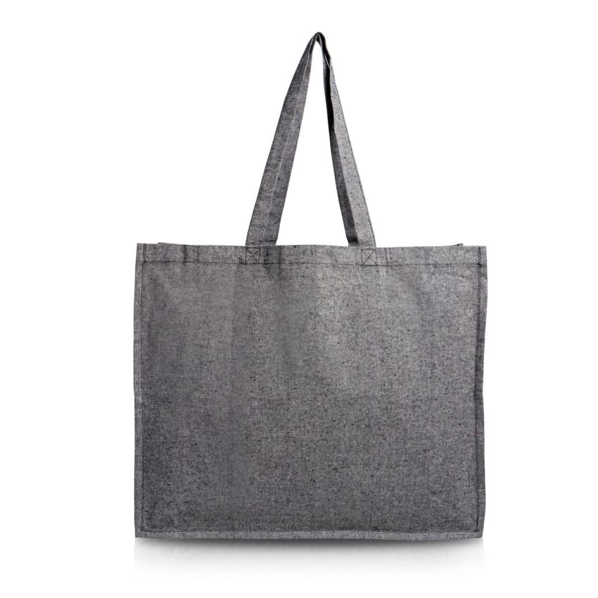 Fashionista Saco de algodón reciclado 190g/m2 con fuelle y lateral