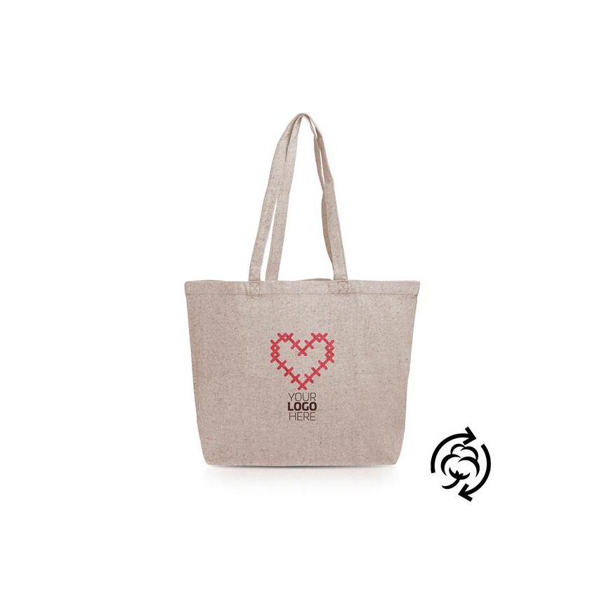 Belg Bolsa de algodón reciclado 280 g/m2 con fuelle