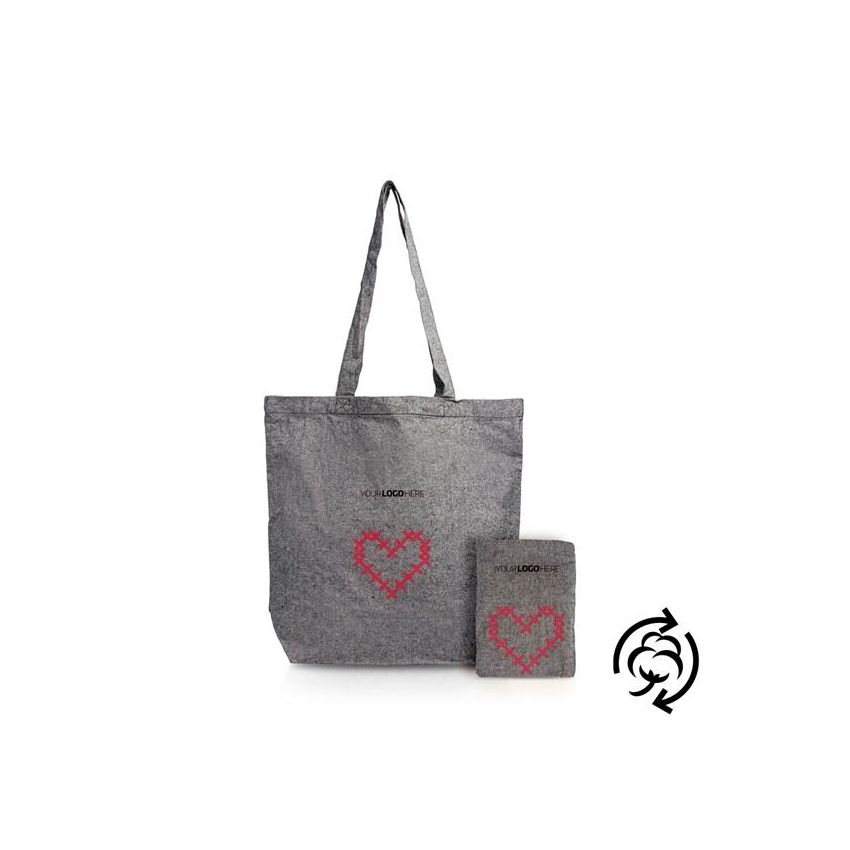 Vikbar Bolsa de algodón reciclado 190 g/m² plegable