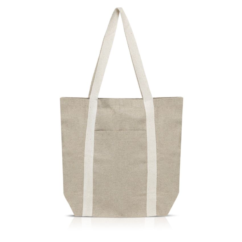 Dailybag Saco de algodón reciclado con bolsillo exterior