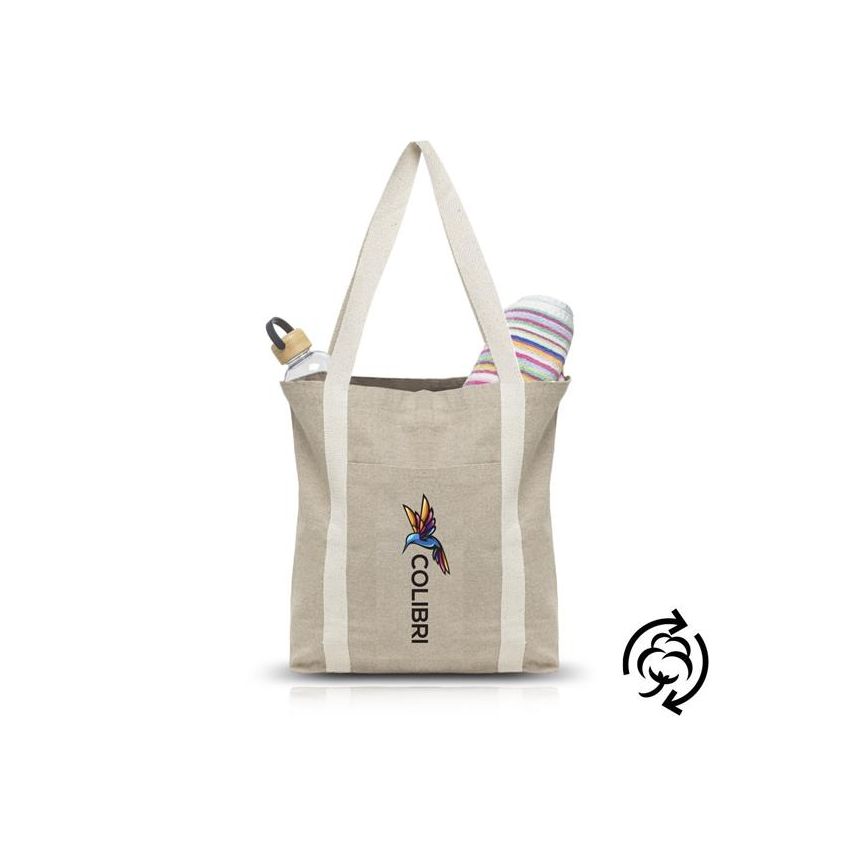 Dailybag Saco de algodón reciclado con bolsillo exterior