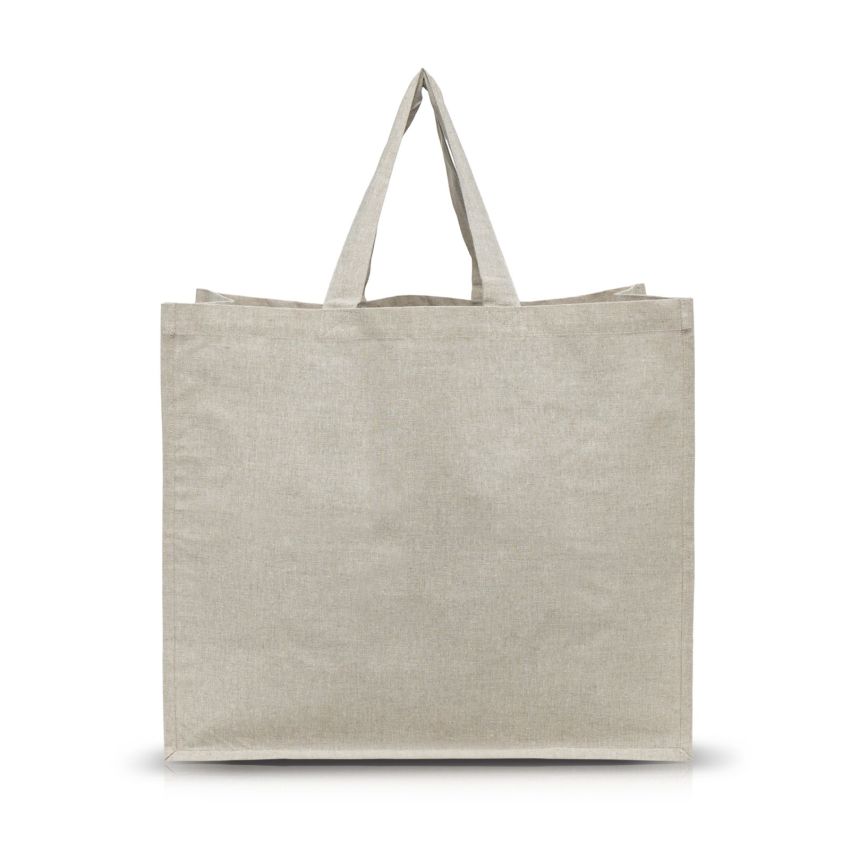 Shopper Bolsa de algodón reciclado con laminado interior.
