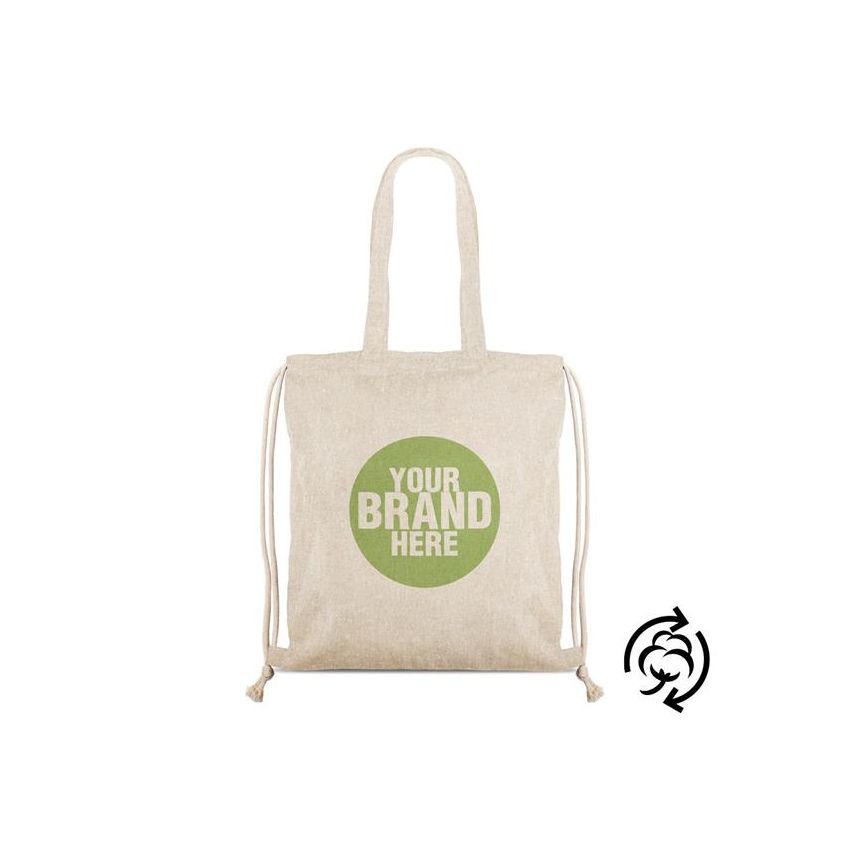 RecyPack Saco mochila de algodón reciclado