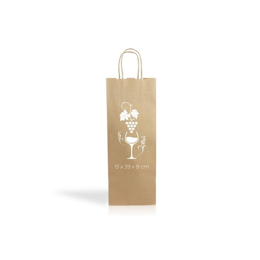 Kraft01 Bolsa de papel kraft 120g/m2 15X39X8cm