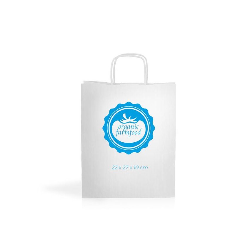WKraft03 Bolsa de papel kraft 90g/m2 22X27X10cm - blanco
