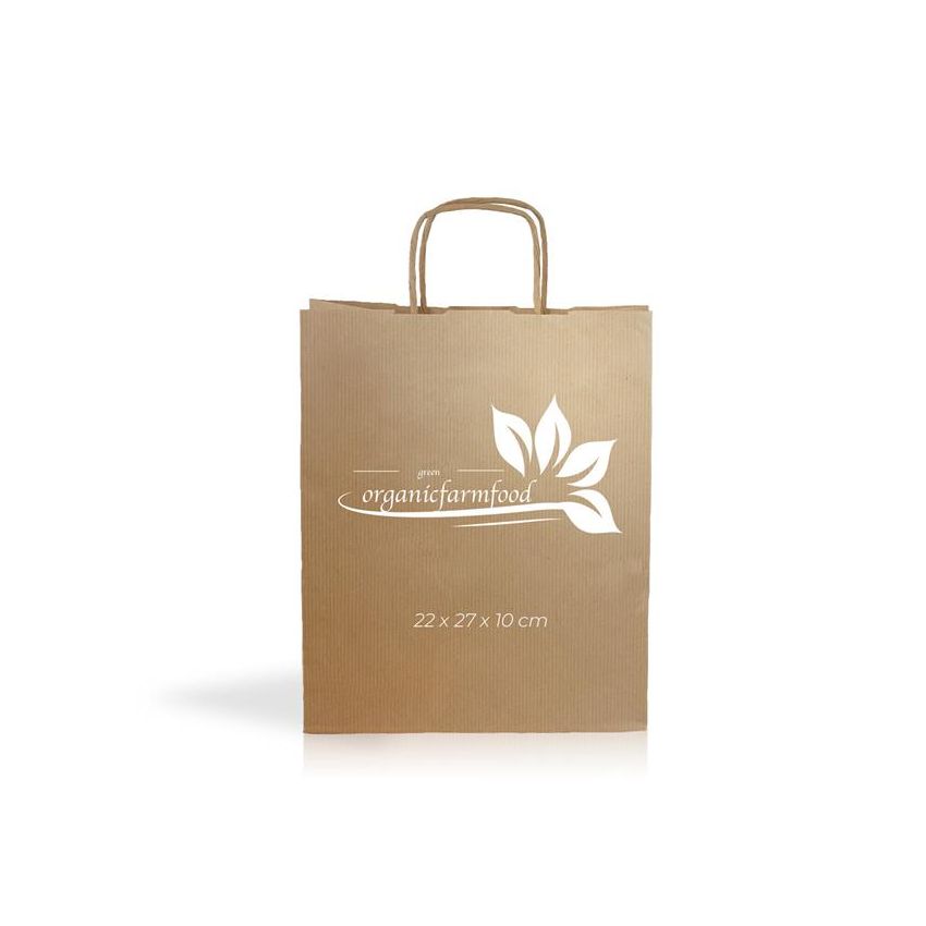 Kraft04 Bolsa de papel kraft 90g/m2 22X27X10cm