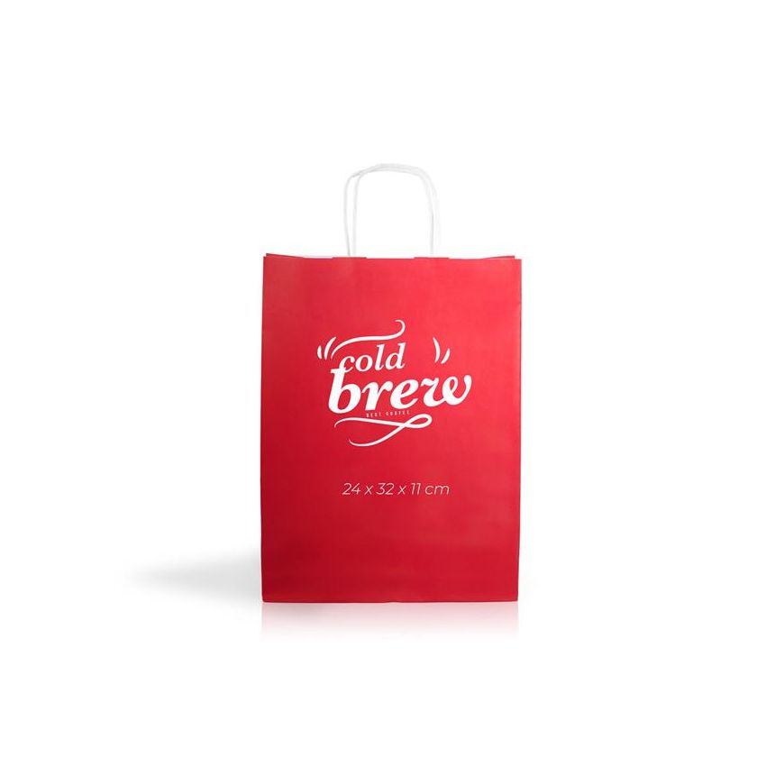 KraftColor02 Saco de papel kraft 90g/m2 24X32X11cm - colores