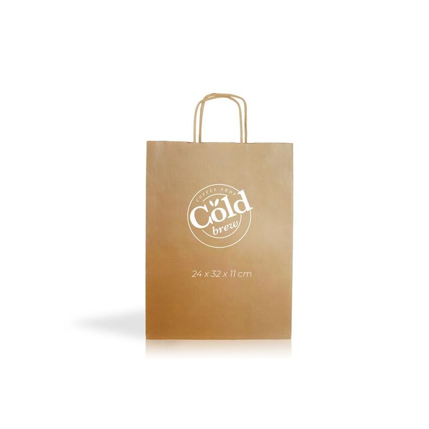 Kraft05 Bolsa de papel kraft 90g/m2 24X32X11cm