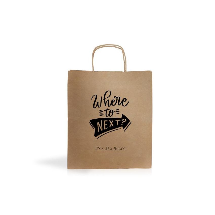 Kraft07 Bolsa papel kraft 115g/m2 27X31X16cm