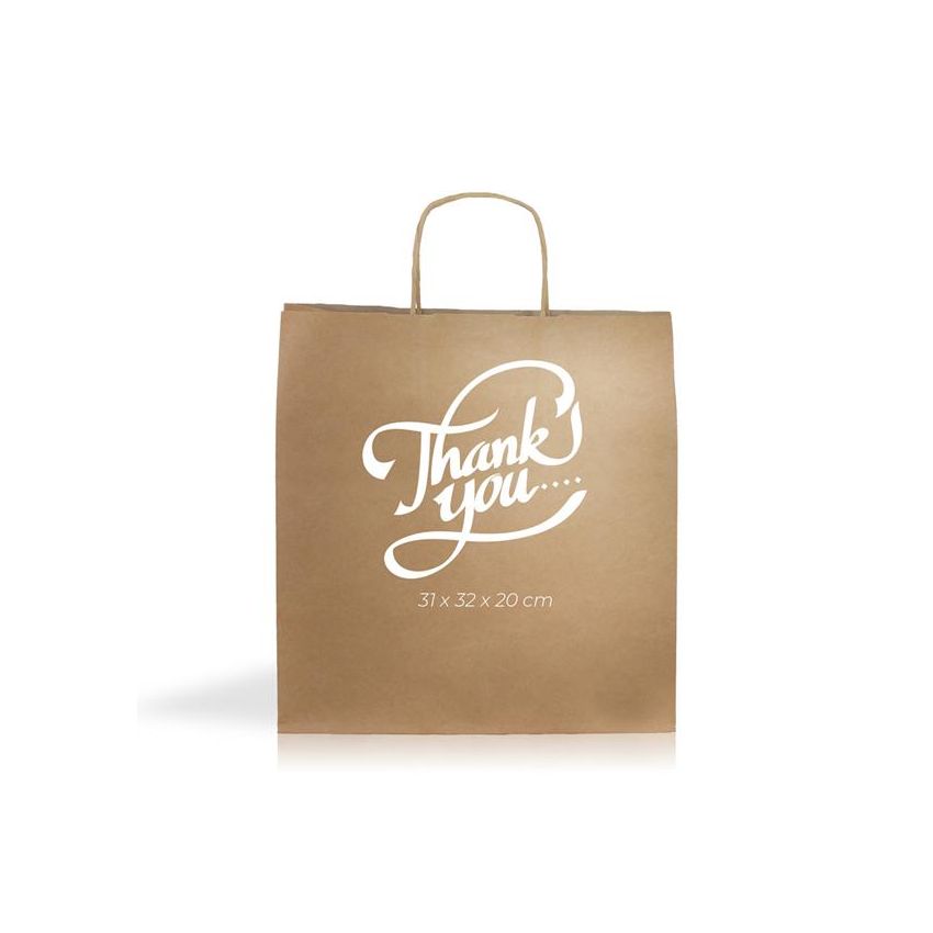 Kraft09 Bolsa de papel kraft 115g/m2 31X32X20cm