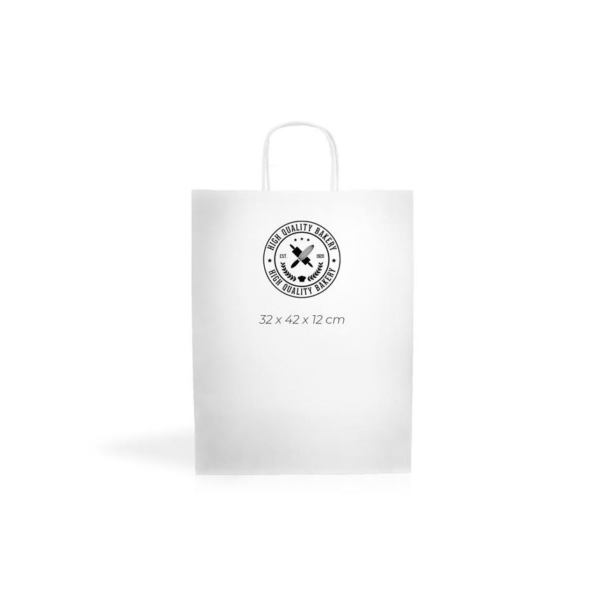 WKraft08 Bolsa de papel kraft 100g/m2 32X42X12cm - blanco