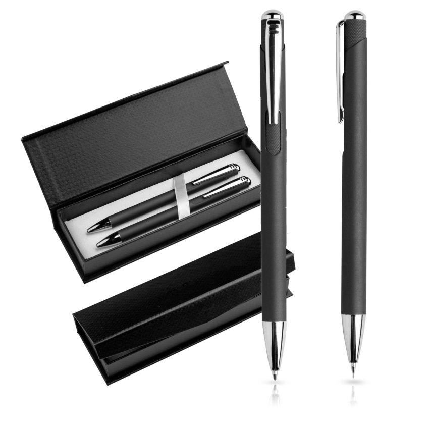 Conjunto Writz Set de bolígrafo y portaminas de metal, estuche de regalo