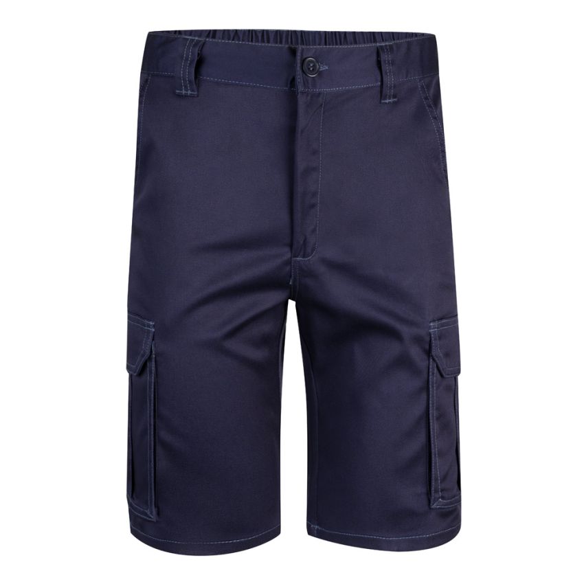 VL HEBE Bermudas elásticas multibolsillos (240g/m²), en algodón (46%), EMF (38%) y poliéster (16%).