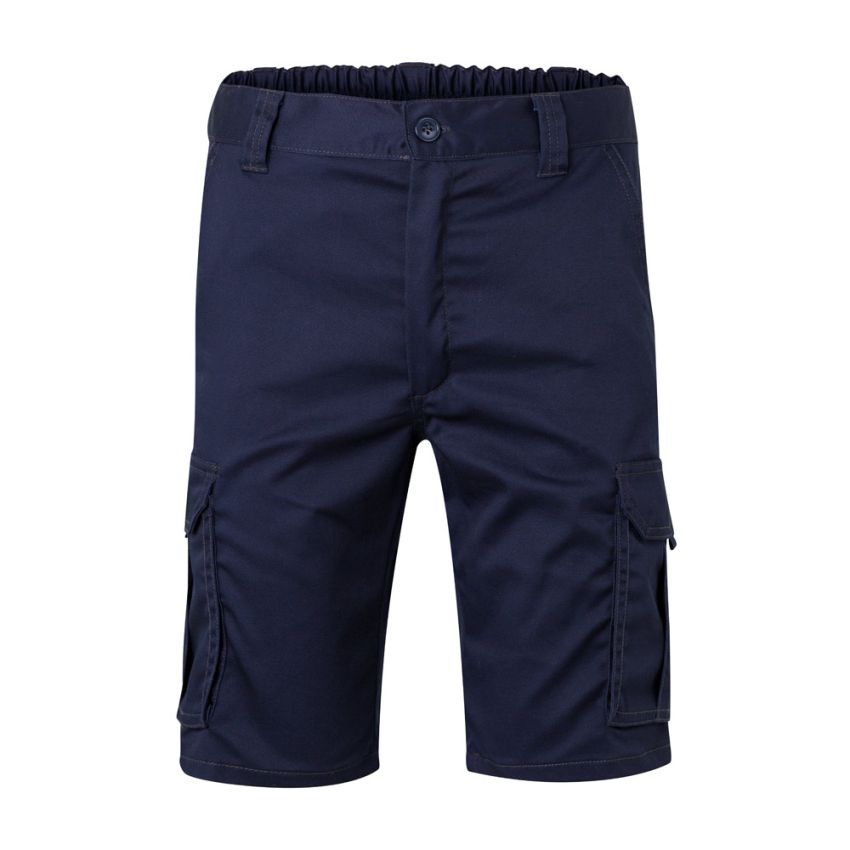 VL HEBE Bermudas elásticas multibolsillos (240g/m²), en algodón (46%), EMF (38%) y poliéster (16%).