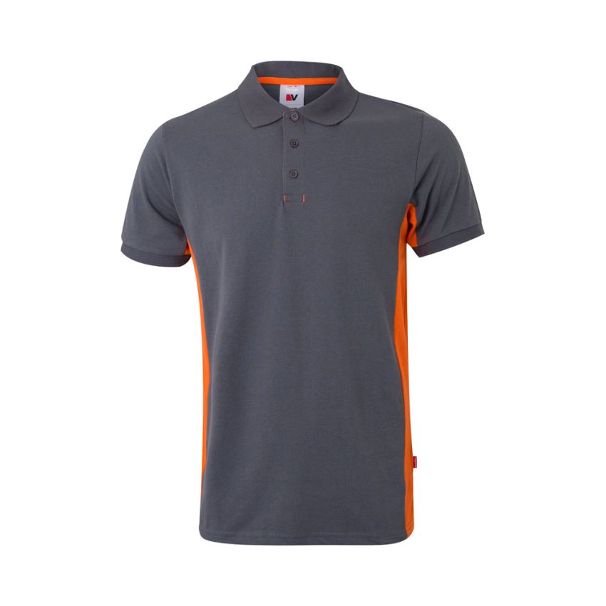VL SUPAY Polo piqué bicolor (180g/m²) de manga corta, en algodón (60%) y poliéster (40%).