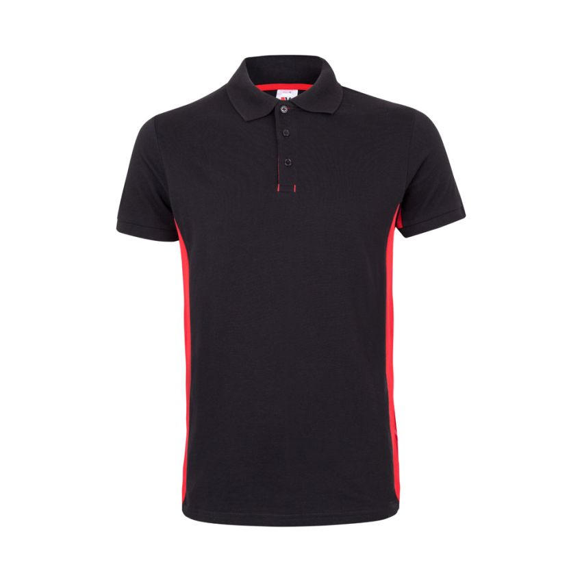 VL SUPAY Polo piqué bicolor (180g/m²) de manga corta, en algodón (60%) y poliéster (40%).