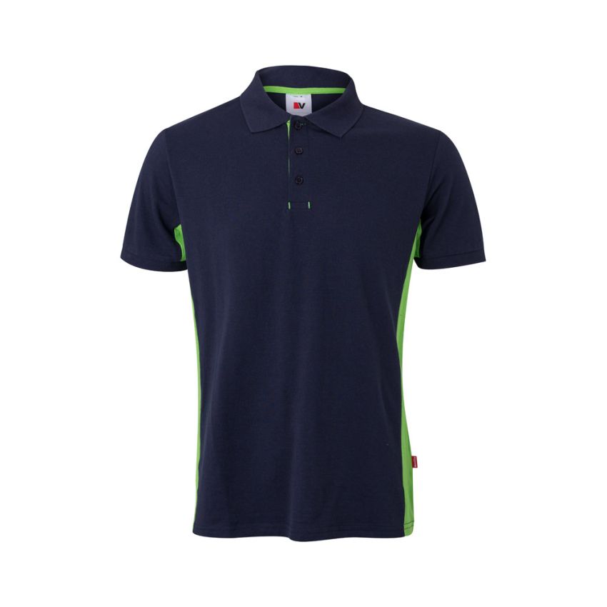VL SUPAY Polo piqué bicolor (180g/m²) de manga corta, en algodón (60%) y poliéster (40%).