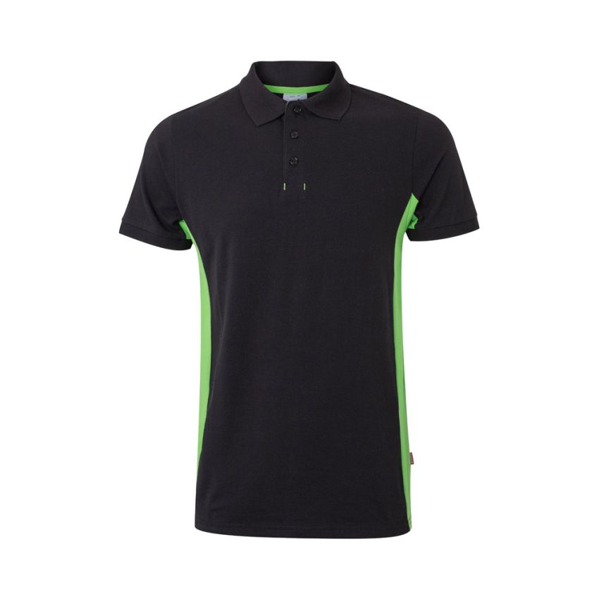 VL SUPAY Polo piqué bicolor (180g/m²) de manga corta, en algodón (60%) y poliéster (40%).