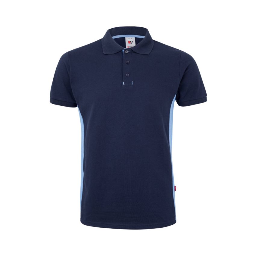 VL SUPAY Polo piqué bicolor (180g/m²) de manga corta, en algodón (60%) y poliéster (40%).