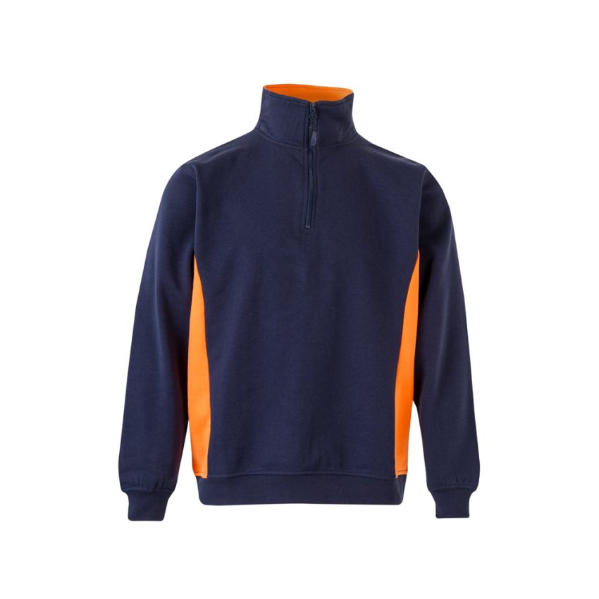 Sudadera de felpa bicolor VL SVAROG (260g/m²), en poliéster (65%) y algodón (35%)
