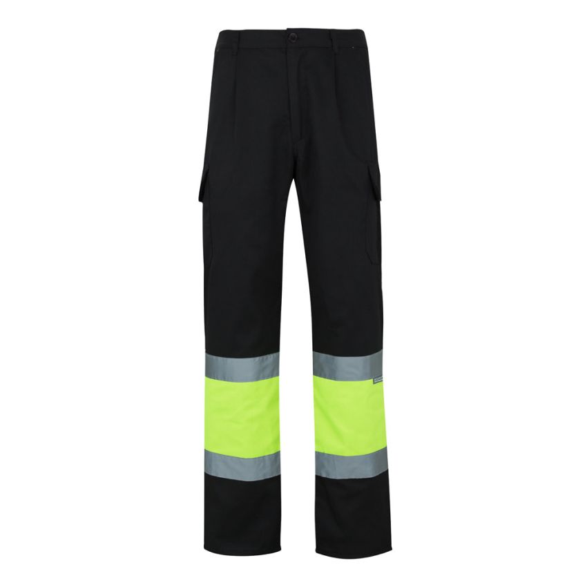 VL POSEIDON Pantalones bicolor de sarga multibolsillos (210g/m²), de algodón (20%) y poliéster (80%)
