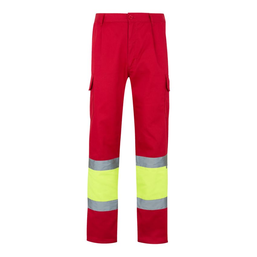 VL POSEIDON Pantalones bicolor de sarga multibolsillos (210g/m²), de algodón (20%) y poliéster (80%)