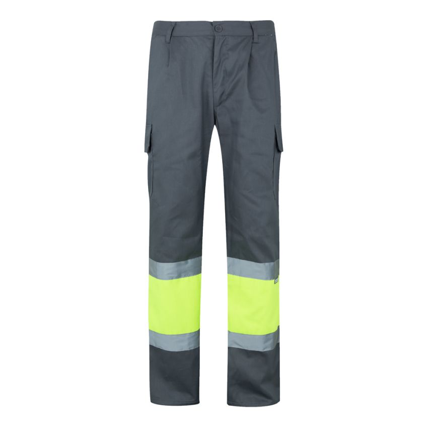 VL POSEIDON Pantalones bicolor de sarga multibolsillos (210g/m²), de algodón (20%) y poliéster (80%)