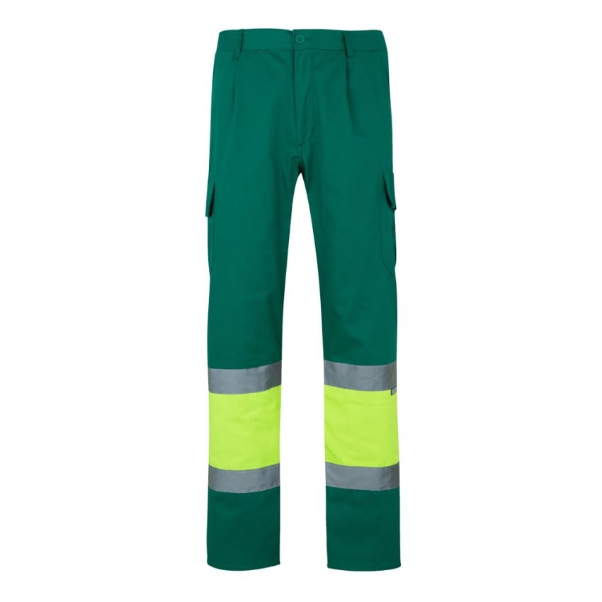 VL POSEIDON Pantalones bicolor de sarga multibolsillos (210g/m²), de algodón (20%) y poliéster (80%)