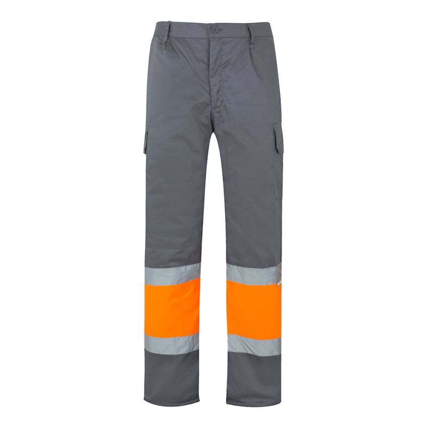 VL POSEIDON Pantalones bicolor de sarga multibolsillos (210g/m²), de algodón (20%) y poliéster (80%)