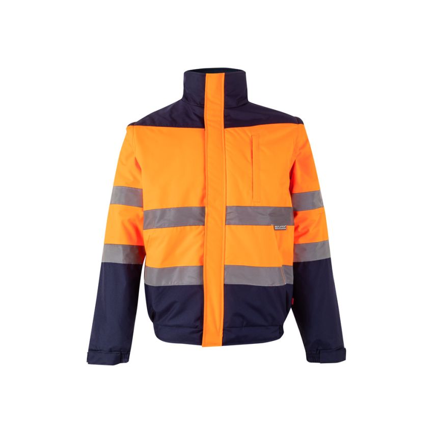 VL JUPITER LARGE Chaqueta acolchada bicolor (180g/m²) en poliéster (100%), con recubrimiento de PU