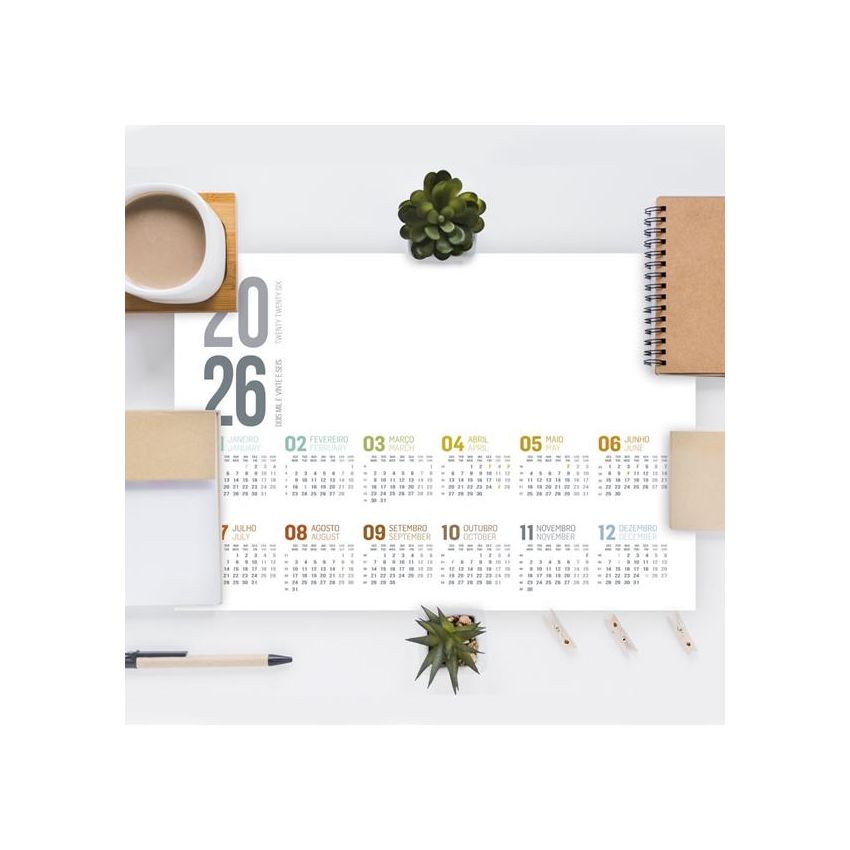 Planny Planificador de escritorio en PVC con calendario