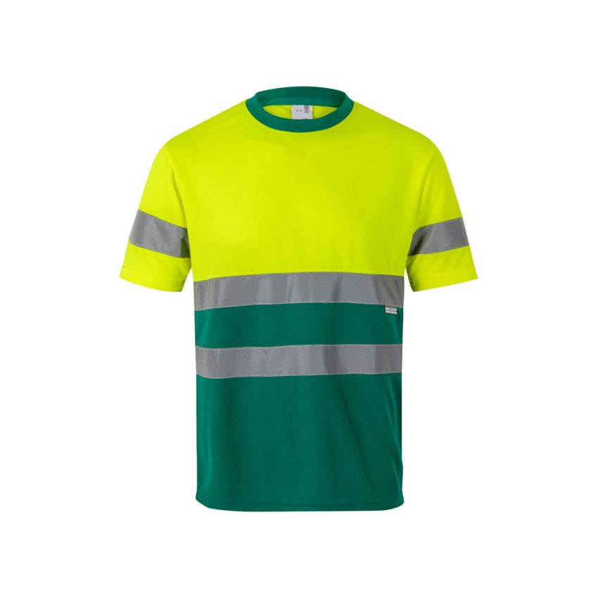 Camiseta técnica bicolor bird-eye VL BRAHMA (140g/m²), en poliéster (100%).