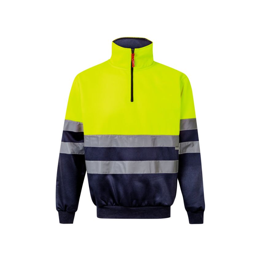 Sudadera bicolor VL THOR (300g/m²) en felpa de poliéster (100%)