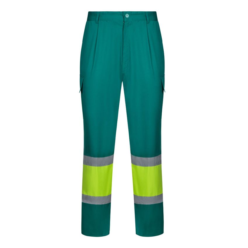 VL ARTEMIS Pantalones bicolor, en sarga (190g/m²), de algodón (20%) y poliéster (80%)