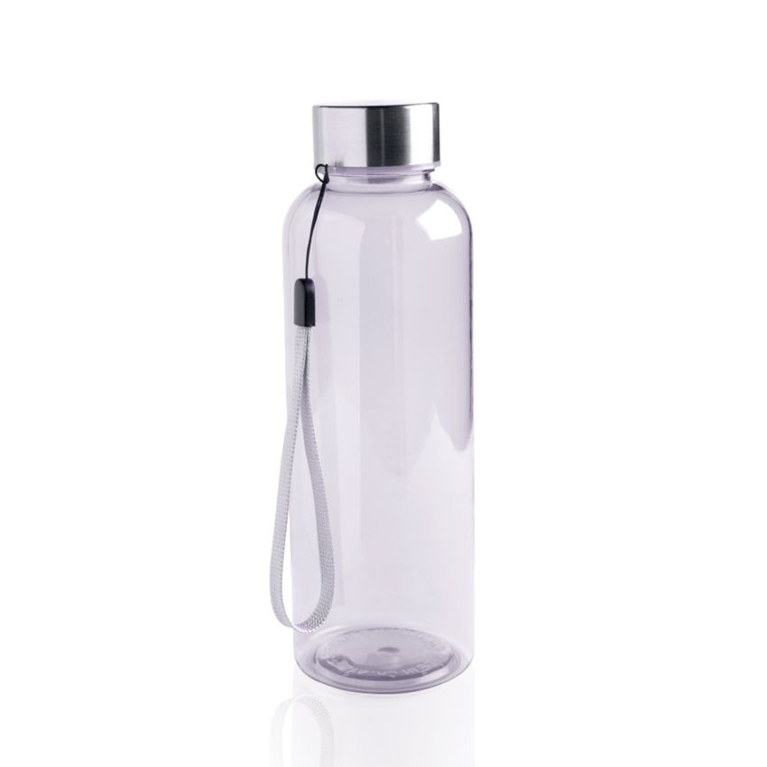 Botella RPET Garrafa 500ml en RPET, con tapa de acero y cordón