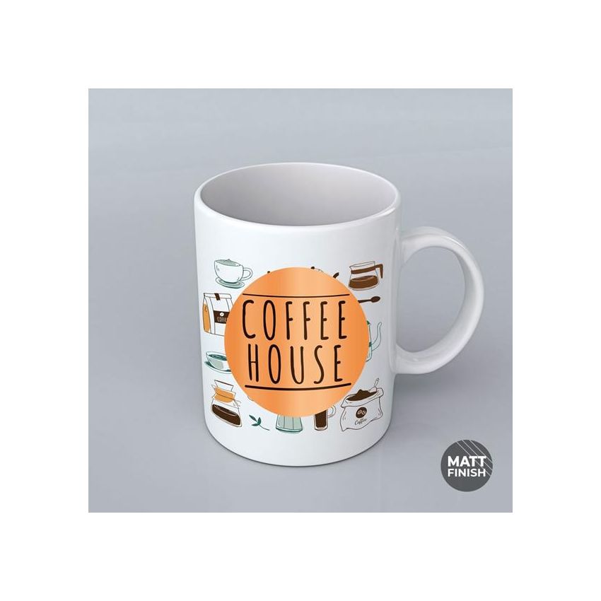 Taza de arte mate de cerámica para sublimación, acabado mate