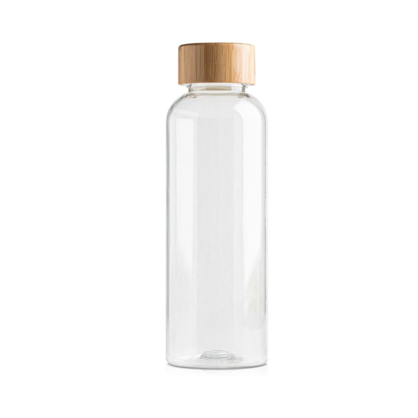 Botella RB de RPET 500 ml con tapa de bambú