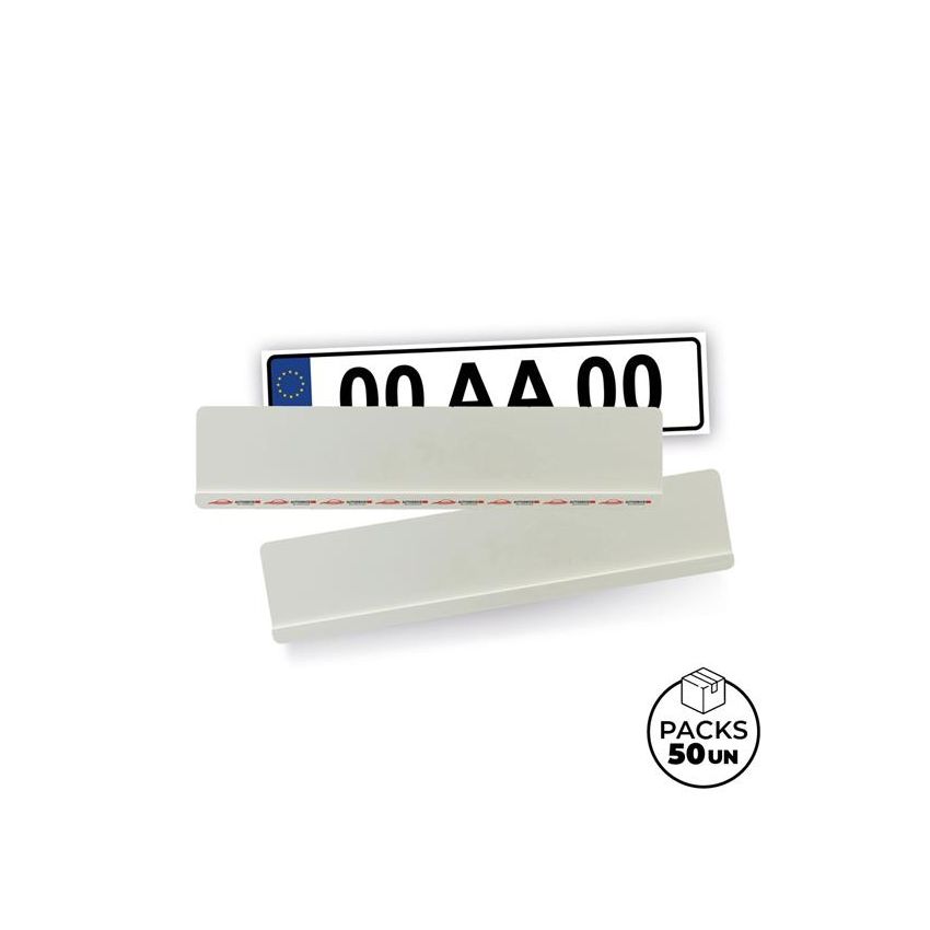 RPLATE W Soporte de plástico reciclado para placa de matrícula blanca