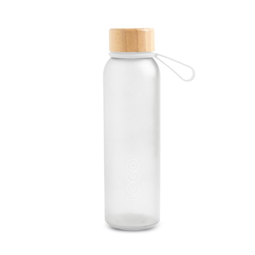 Atlántida Botella de vidrio esmerilado 500ml, con asa de silicona