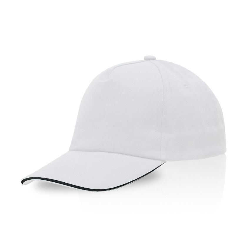 Zectra Gorra para adulto, visera sandwich, de algodón peinado