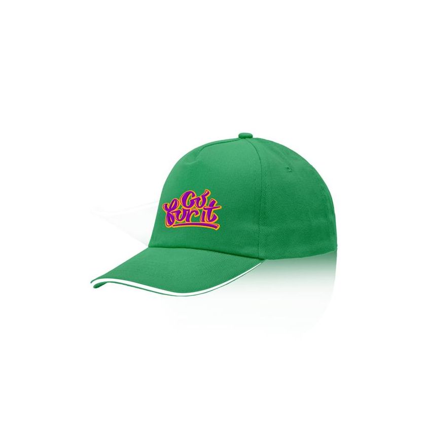 Zectra Gorra para adulto, visera sandwich, de algodón peinado