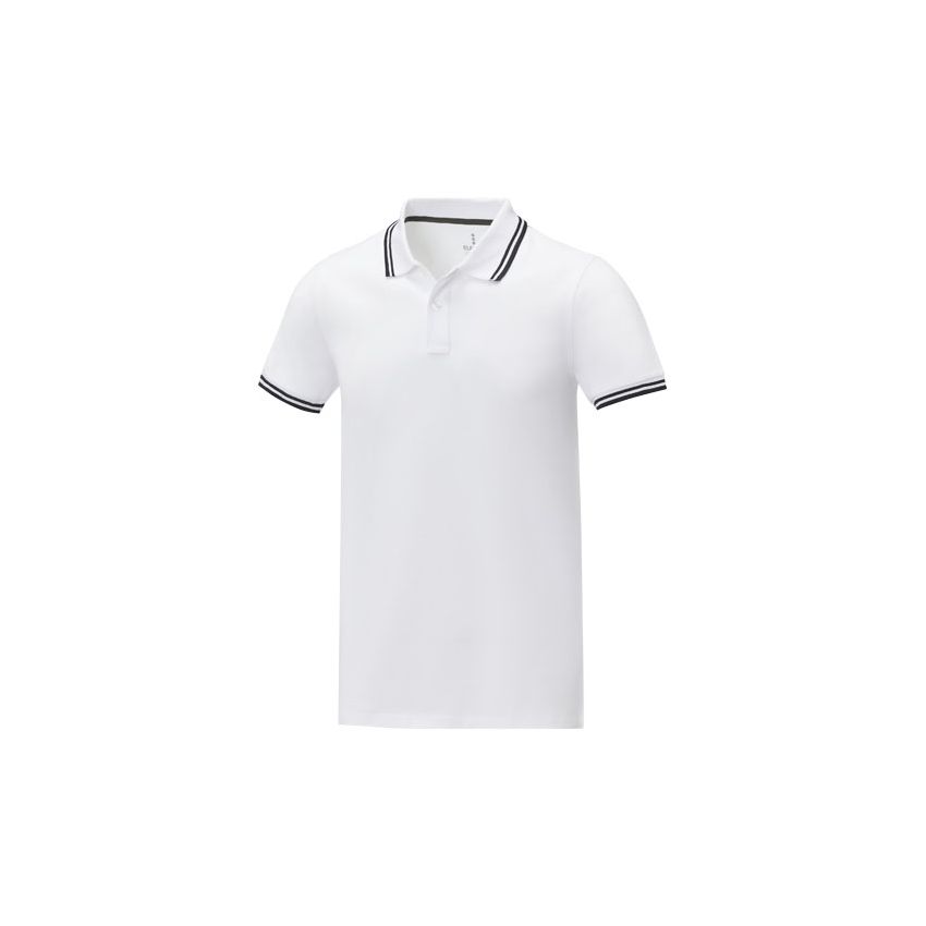 Polo de manga corta con ribete para hombre 