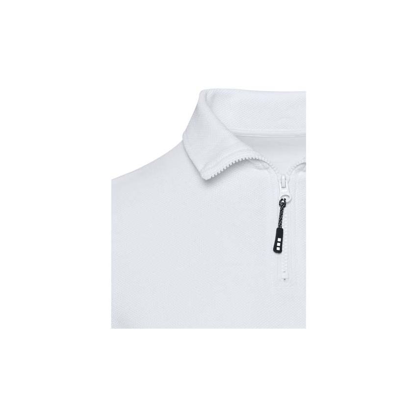 Polo de manga larga unisex con media cremallera 