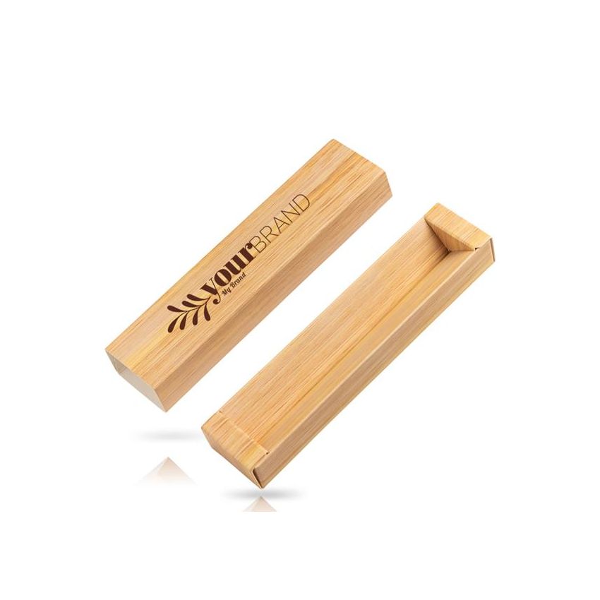 Bambox Estuche de cartón para 1 bolígrafo, diseño bambú