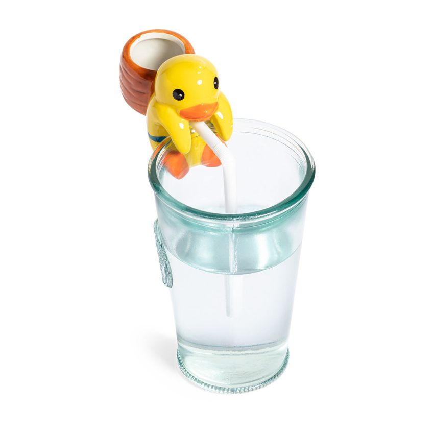 Vaso con pajita