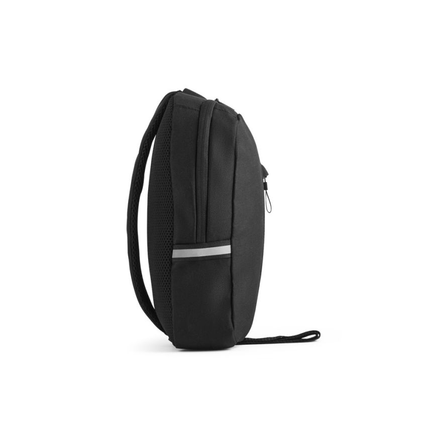 DELFOS Mochila bandolera de poliéster reciclado 300D y poliéster reciclado 600D, con forro de poliéster reciclado 210D
