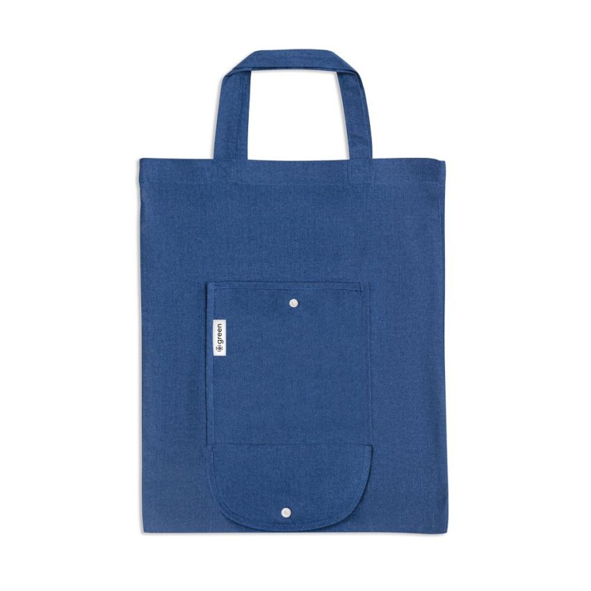 SIENA Bolsa plegable de algodón (50%), algodón reciclado (30%) y poliéster (20% rPET) (140 g/m²)